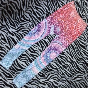 Soft leggings mandala ombre gradient
